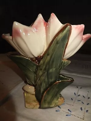 Mccoy Art Pottery Tulip Crocus Planter Vase Antique Mint • $49