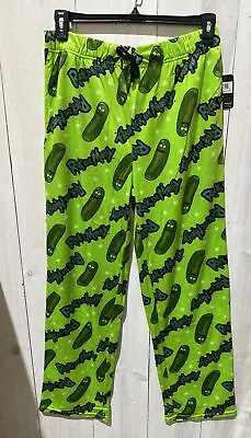 Rick And Morty Lounge Pants Sleepwear Men's PJ'S PICKLE RICK NWT Size Long Med • $27.99