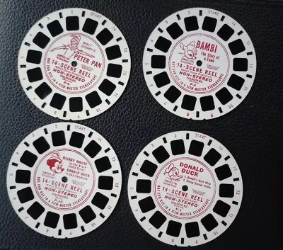 Vtg Sawyer's View Master Reels Lot Of 4 Bambi Donald Duck Peter Pan Mickey Mo • $24.97