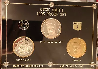 Ozzie Smith 1995 Proof Set Gold/silver/bronze Coins Mlb Numbered Set All Star! • $250