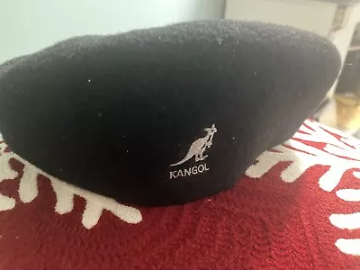 Kangol Wool 504 Newsboy Cap Retro Style British Drivers Cap Hat Size Small Black • $17