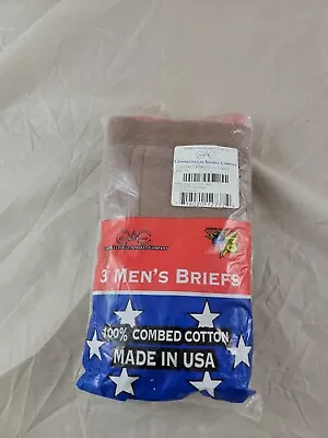 $17.99 • Buy Vintage NEW DSCP BVD Cotton Men's Briefs Size XL 38 Brown 3-Pack USA