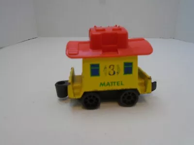 1986 Mattel Preschool First Wheels Caboose Train   Hong Kong Yellow • $9.20