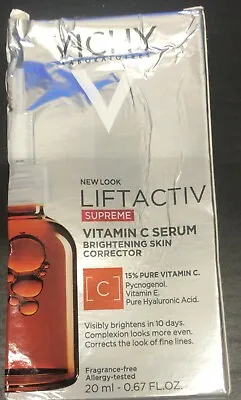 Vichy Liftactiv Supreme 15% Pure Vit C Brightening FacialSerum .67oz02/25+(k1) • $25.50