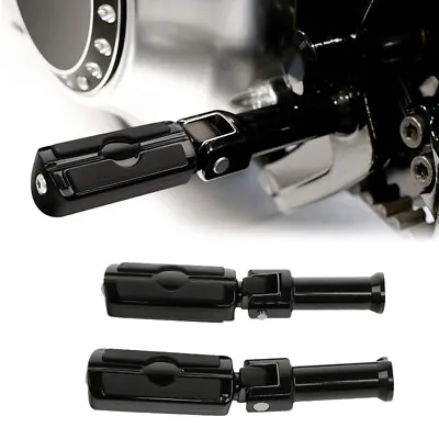 Black Rear Passenger Foot Pegs /Mount Fit For Harley Softail Standard FXST 18-22 • $68.99