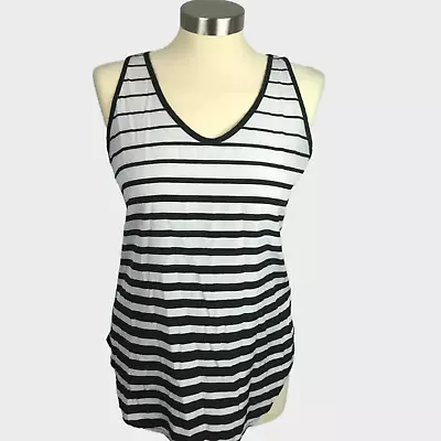 Mossimo Womens Small Black White Stripe Sleeveless Top • $6