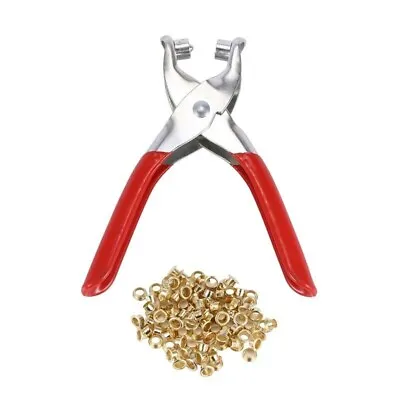 1x Hole Punch Hand Pliers Rivets Pliers And Rivet Punching Leather Belt Tool Eye • £3.89