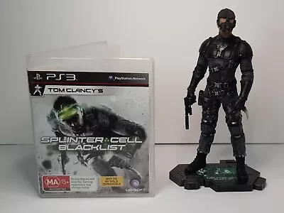 PS3 Tom Clancy’s Splinter Cell Blacklist Game & Sam Fisher Figure Ubisoft • $49.95