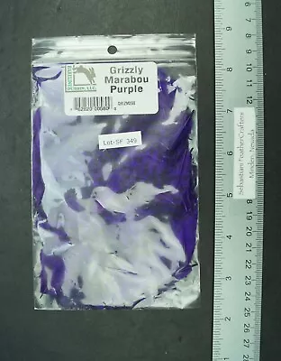 One Pack Hareline Grizzly Purple Mini Marabou Feathers Lot-SF 349 • $4.99