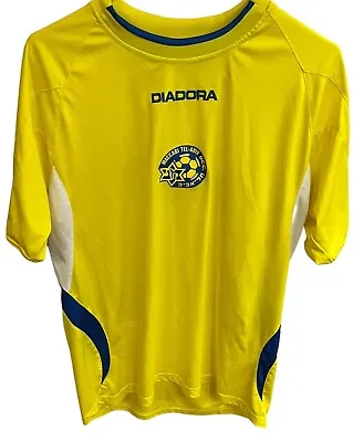 DIADORA Shirt Maccabi Tel Aviv M/L Yellow & Blue • $20.75