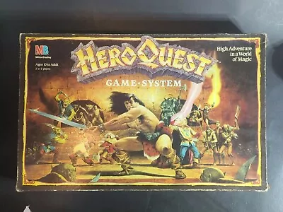 Vintage Hero Quest Game System Board Game COMPLETE Milton Bradley 1990 *Read* • $79.49