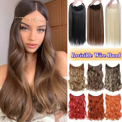 Real Long Thick Secret Wire In Hair Extension Hidden Wire Invisible Headband HYT • $13.36
