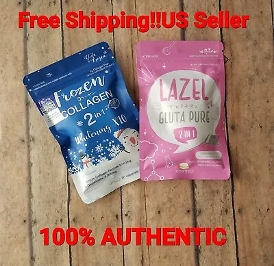 Set Frozen Collagen Pure LAZEL Gluta Super Whitening X10 Super Skin Bright  • $25.49