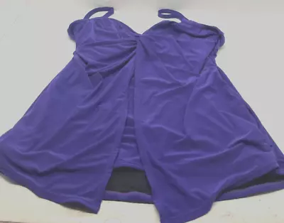 Miracle Suit Tankini Top Womens Size 14 Purple Underwire Bra Purple • $28.59