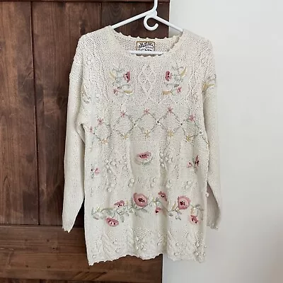 Heirloom Collectibles Women's Medium Embroidered Cottagecore Kitsch Laura Ashley • $29.99