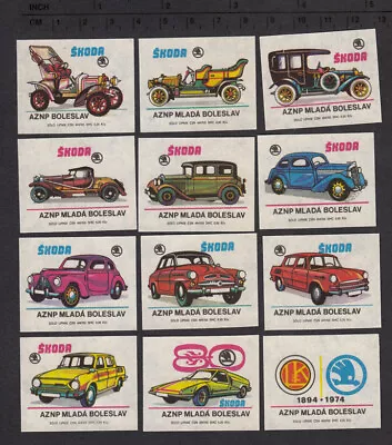 Series Of Old Czechoslovakian Matchbox Labels From 1974 /7031-7042/ • $1.10