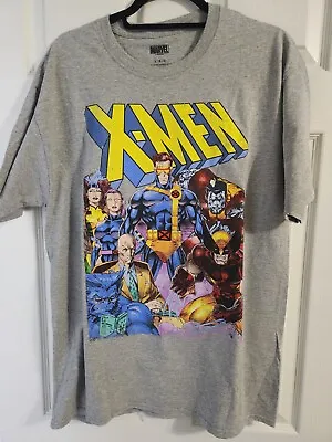 NEW Marvel Logo X-MEN Characters T-Shirt Gray Short Sleeve L XL 3XL • $12