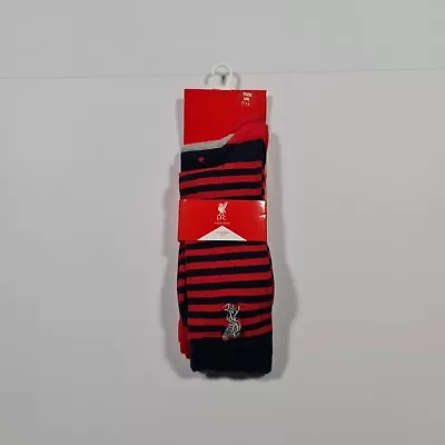£9.99 • Buy Liverpool FC Mens Socks Pack Of 3 Blue Red Size 7- 11 UK Striped Long
