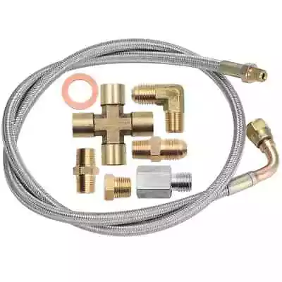 Universal Turbo Oil Feed & Return Line Kit 4AN 90° To 1/8 NPT Connector • $16.99