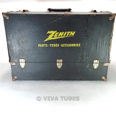 Large Black & Yellow Zenith Vintage Radio TV Vacuum Tube Valve Caddy Case • $64.95