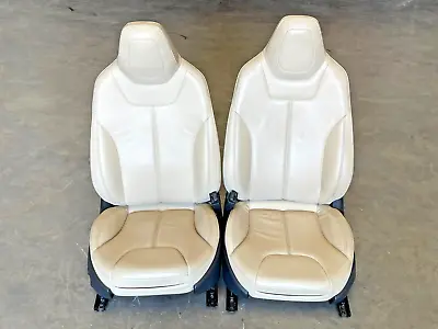 ⭐2012-2016 Tesla Model S Complete Front Right & Left Seat Set Beige Oem Lot2tp • $1169.10