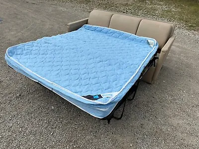 Flexsteel 74  Sleeper Sofa Bed Couch TAN Pull-out Mattress RV Boat Motorhome • $900