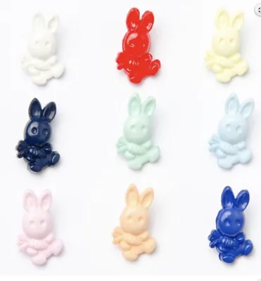 Cute Bunny Rabbit Shaped Shank Button Several Colours Available Knits Clothes • £2.75