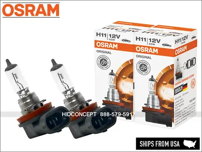 Osram H11 Original Standard Headlight Long Life Halogen Bulbs 64211L+ Pack Of 2 • $14.99