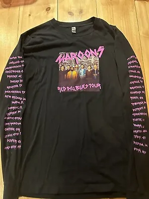 Maroon 5 2010 Red Pill Blues Concert Tour Long Sleeve TShirt - Size L • $11.62