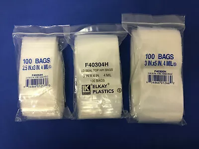 Elkay Plastics Seal Top ZipLock Reclosable Poly Jewelry Bags 4Mil With Hang Hole • $9.75