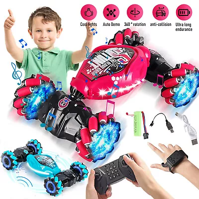 Kids Gesture Sensing RC Stunt Car Toys Gift 2.4Ghz Remote Twist Car 4WD Off Road • $33.86