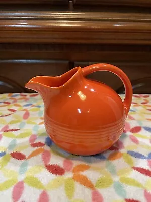 Homer Laughlin Harlequin Novelty Creamer Red Vintage Very Good • $30