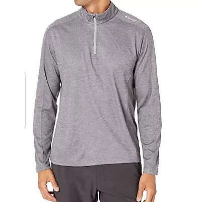 Hi-Tec Men's Sequoia Zip UPF 50+ Long Sleeve Thermal Sweater Shirt - S Gray • $23.79