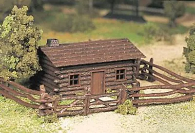 $23.20 • Buy Bachmann Log Cabin W/Fence Snap Kit - O Scale Model Railroad Building - #45982