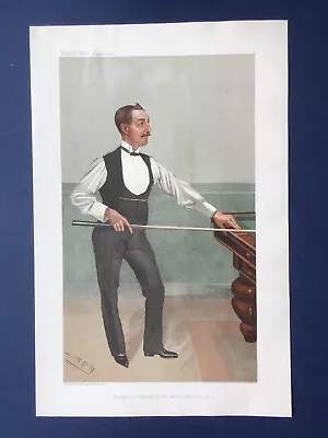 Original 1905 Vanity Fair Print Of H.W. Stevenson - Champion Billiards Player • £35