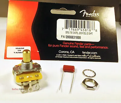 Genuine Fender 250K Pot Solid Shaft CTS Volume/Tone Guitar Control Potentiometer • $8.69