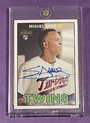 2016 Miguel Sano Heritage Real One Auto Autograph RC Rookie Angels • $39.99