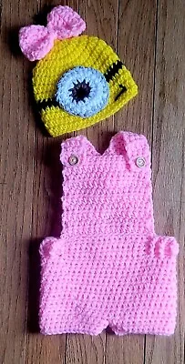 Crochet Newborn Minions Outfit • $17.49