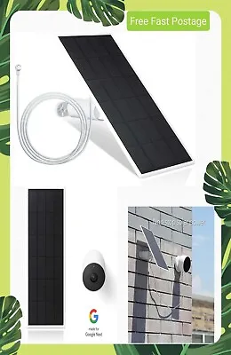$134.99 • Buy Wasserstein Solar Panel For Google Nest Cam Outdoor Or Indoor, Battery - 2.5W AU