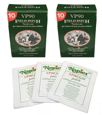 Napier Field Wipe Two Boxes 10x VP90 Gun Cleaner Corrosion Inhibitor Patches • £10.32