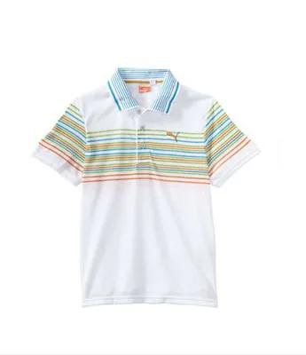$14.99 • Buy Puma Golf Youth Boys Junior Golf Tech Wrap Stripe Polo,White Greenery, Small 
