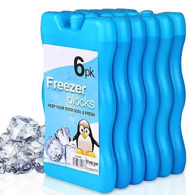 £5.95 • Buy Freezer Ice Blocks Reusable Cool Cooler Pack Bag Freezer Picnic Travel Lunch Box