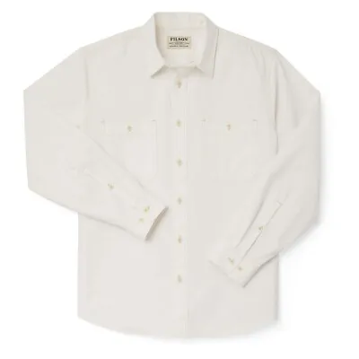 Filson Chambray CPO Shirt 20189139  Work Lightweight White Warden Tough CC • $29.99