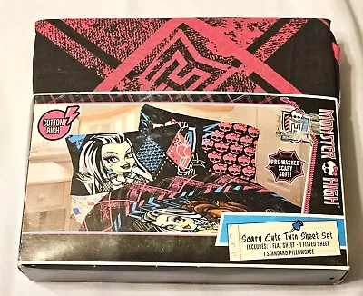  Monster High My BFF Crew  Twin Sheet Set 3 Piece Bedding - 2013 - NEW • $37.99