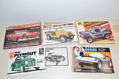 Vintage MODEL BOXES & INSTRUCTIONS Lot MPC BRONCO MIAMI VICE SPIDER JEEP CJ-7 • $21.39