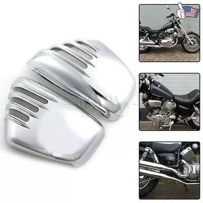 2PCS Chrome Battery Side Cover Fit For Yamaha 700 750 1000 1100 Virago 1986-2021 • $38.95