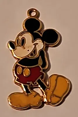 Vintage Walt Disney Mickey Mouse Production Charm Pendant Gold Tone • $11.99