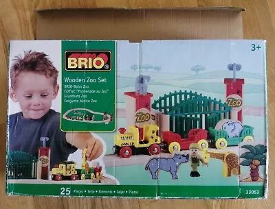 £25 • Buy  Brio  33053 Wooden Railway System Wooden Zoo Set (tatty Box - Not Complete)