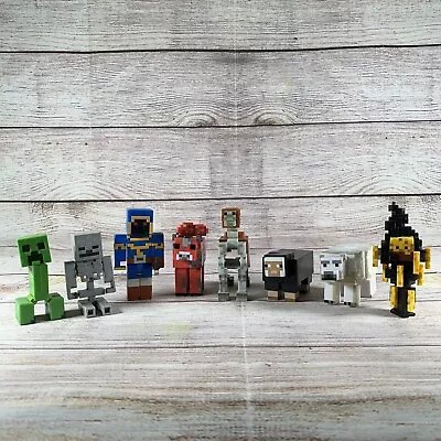 Lot Of 8 Minecraft Figure Toys Sheep Horse Mushroom Creeper Blaze Polar Bear • $19.99