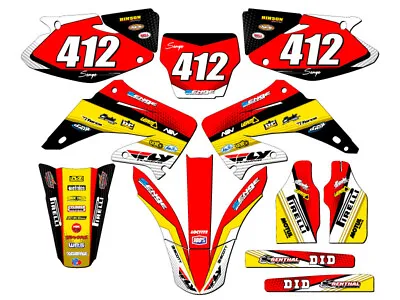 2004-2012 CR 125 R RICOCHET Yellow Senge Graphics Kit Compatible With Honda • $169.99